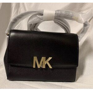 NWT $248 MICHAEL KORS MONTGOMERY SMALL MINI LEATHER CROSSBODY BLACK